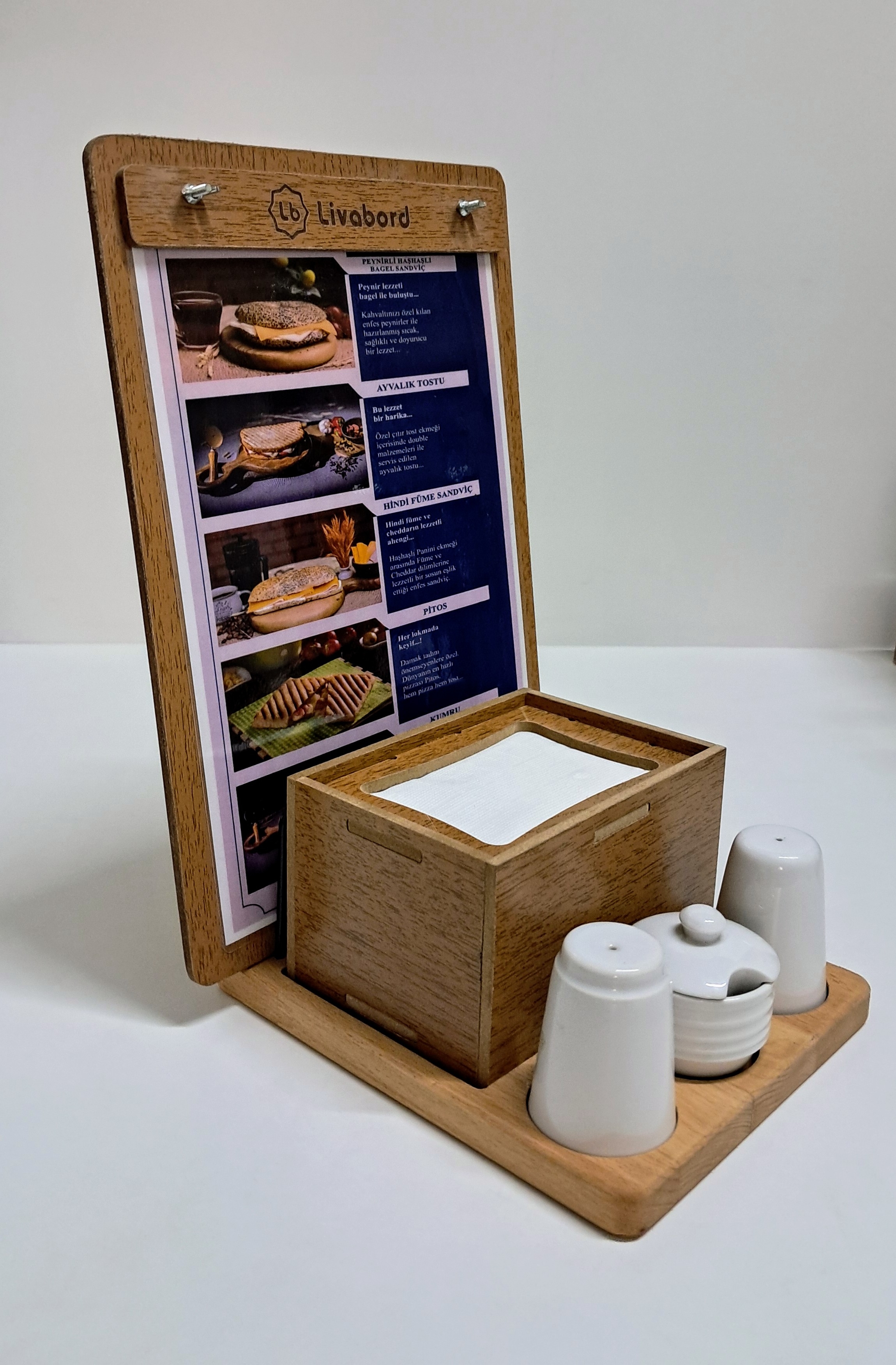 LİVABORD AHŞAP DİSPENSER YATAY PEÇETELİK LBPCT011