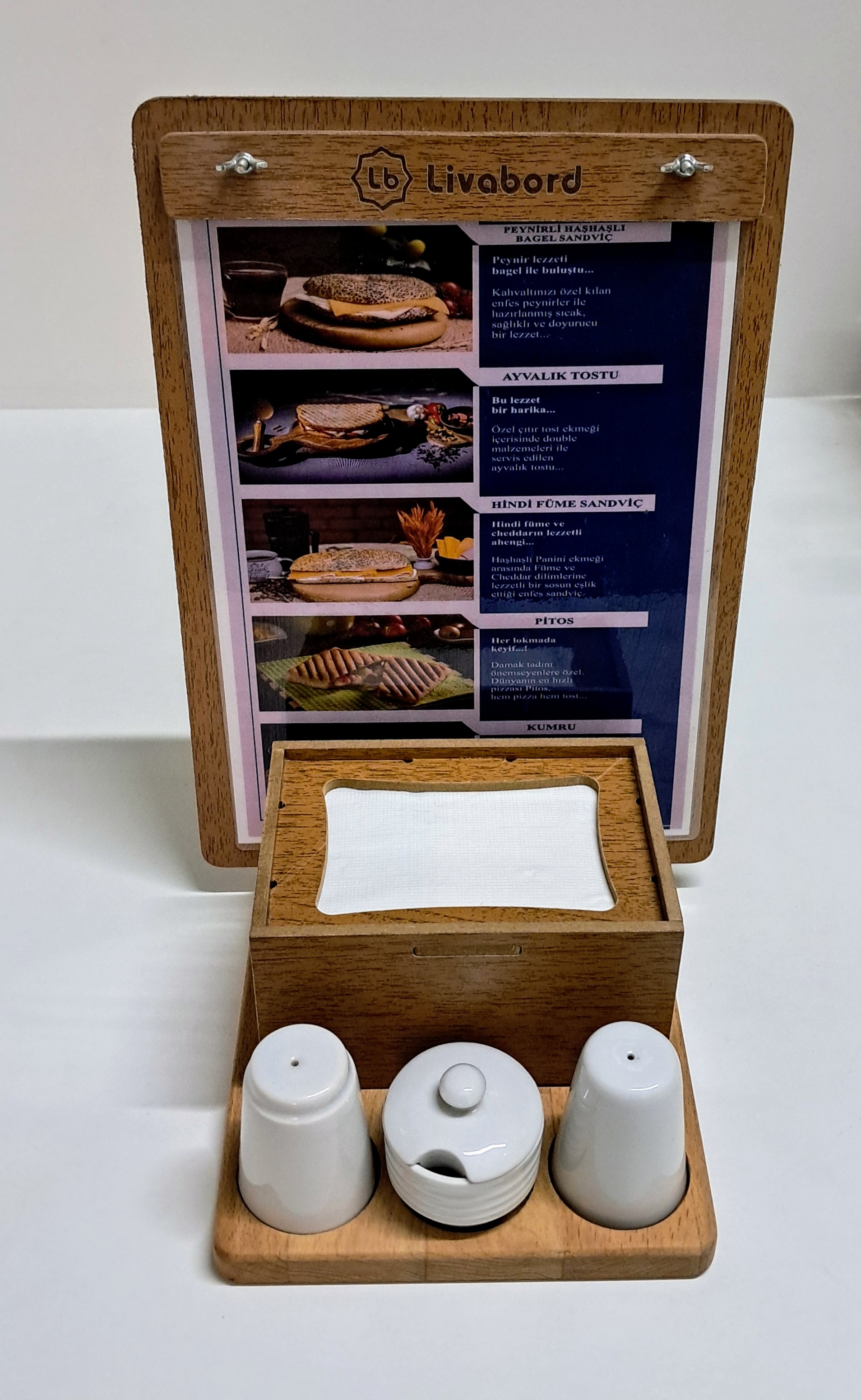 LİVABORD AHŞAP DİSPENSER YATAY PEÇETELİK LBPCT011