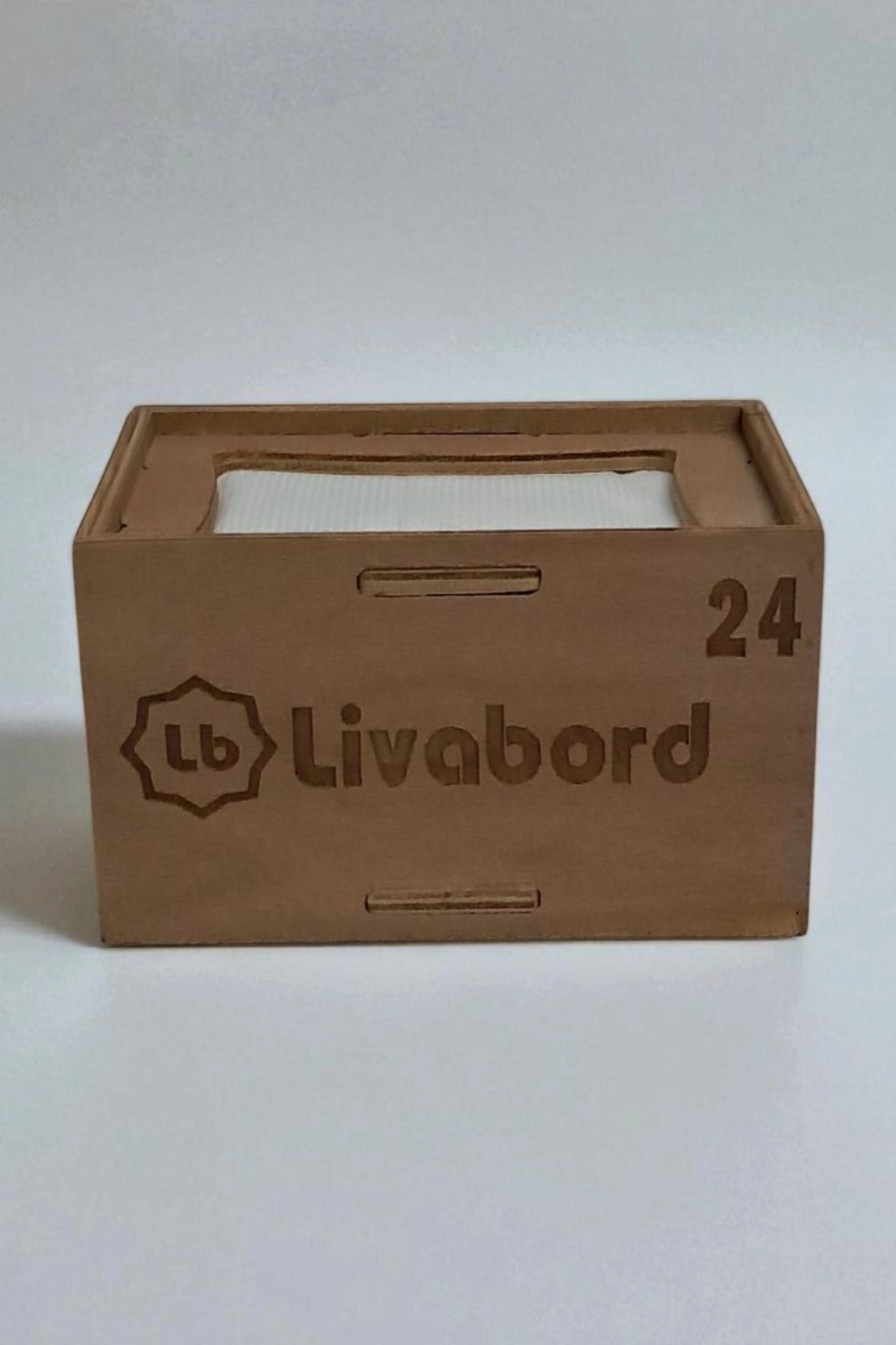 LİVABORD AHŞAP DİSPENSER YATAY PEÇETELİK LBPCT002