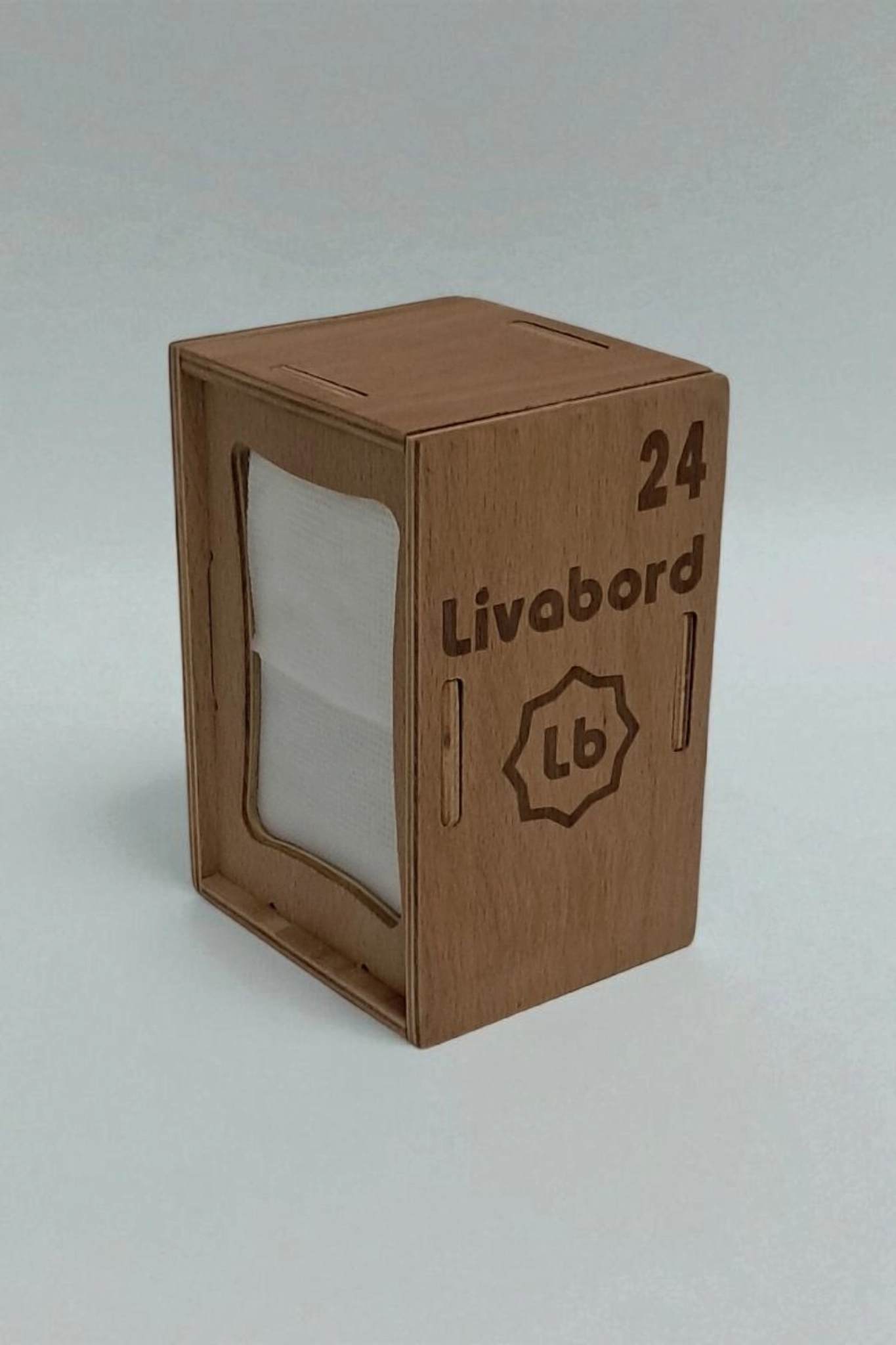 LİVABORD AHŞAP DİSPENSER DİKEY PEÇETELİK LBPCT001