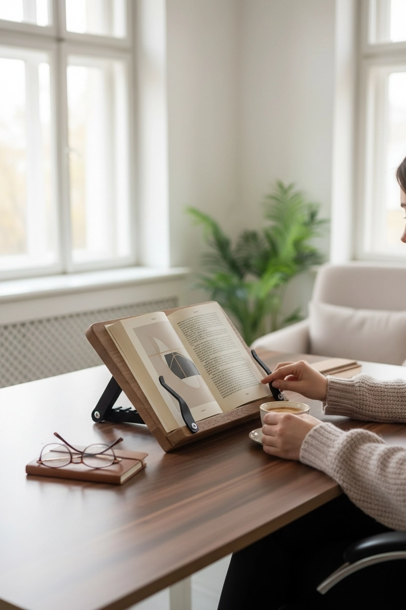 AHŞAP KİTAP OKUMA, DERS ÇALIŞMA VE TABLET STANDI LBKTPSTND02